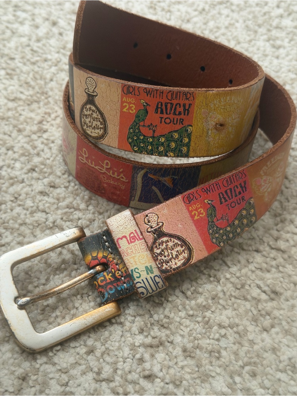 Fossil Multicolor Printed Leather Men's Belt